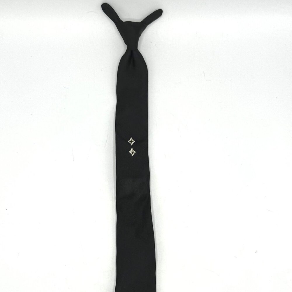 Penney's Towncraft Vintage Black Clip-On Tie 16" Long
